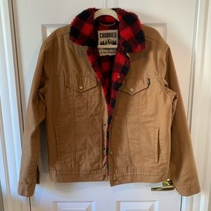 NWOT Chubbies jacket buffalo check lined